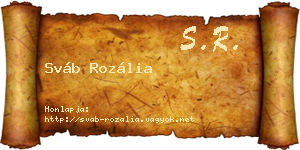 Sváb Rozália névjegykártya