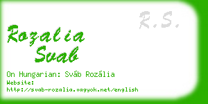 rozalia svab business card